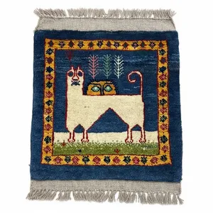 گبه 1متری مدل گربه زمینه آبی تیره کد1213