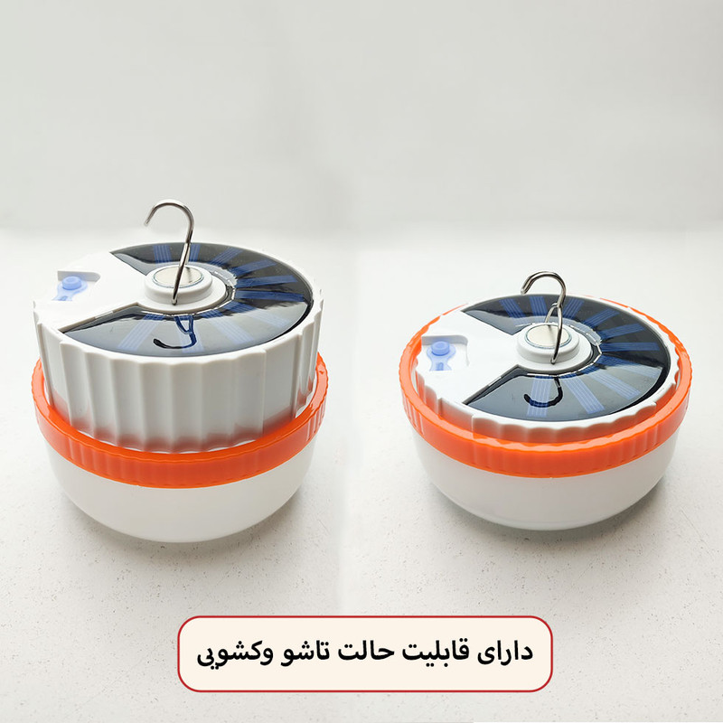 چراغ آویز چادر مدل کمپینگ خورشیدی مگنتی