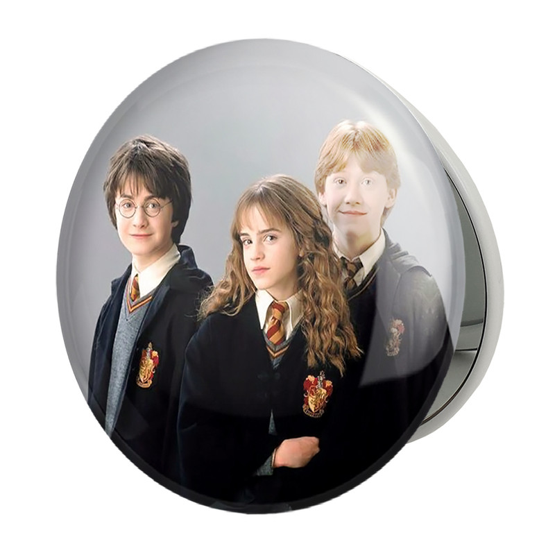 آینه جیبی خندالو طرح رون و هرمیون و هری پاتر Harry Potter مدل تاشو کد 2903 