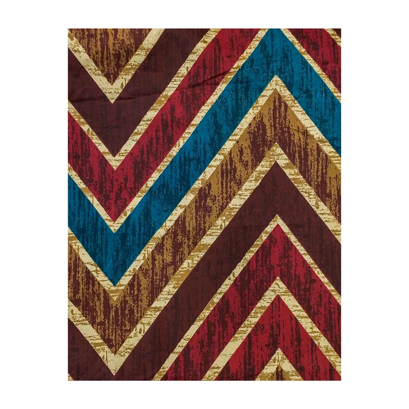 ملحفه آدنو مدل Colord zigzag کد IR42 دونفره سایز 180x200 سانتی متر
