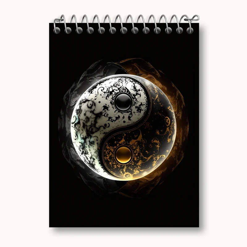 دفتر یادداشت 50 برگ خندالو مدل یین و یانگ کد 30522