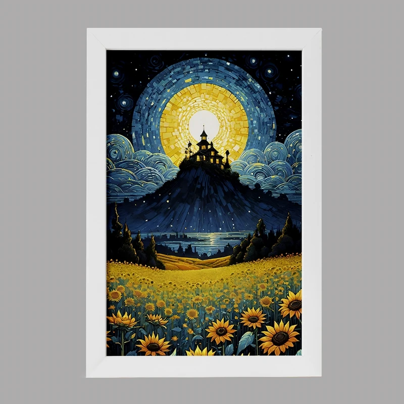 تابلو خندالو مدل مزرعه آفتابگردان کد F5090