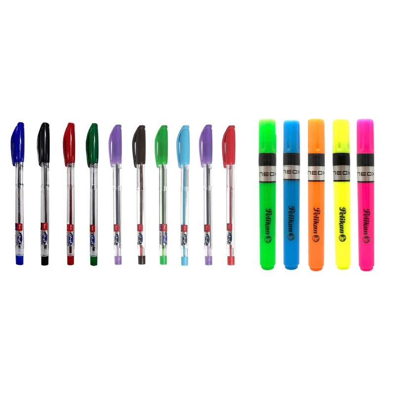 خودکار کیان مدل 10 به همراه ماژیک علامت گذار بسته 10 عددی