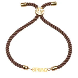 دستبند طلا 18 عیار زنانه الن نار مدل طرح strong ELN100402