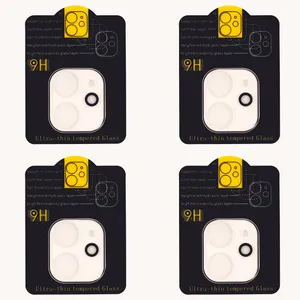 محافظ لنز دوربین طرح شیشه ای مدل FULL GLASS مناسب برای گوشی موبایل اپل iPhone 11  بسته چهار عددی