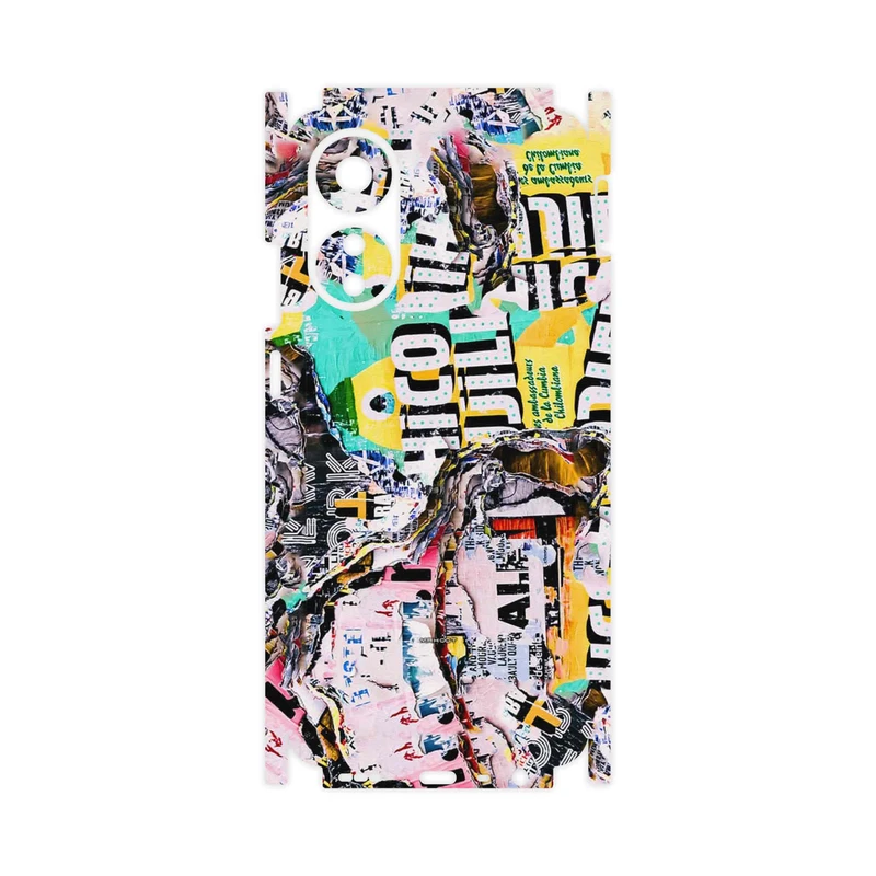 برچسب پوششی ماهوت مدل Collage of Teared Paper-FullSkin مناسب برای گوشی موبایل اپو A78 4G