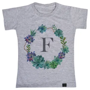 تی شرت آستین کوتاه دخترانه 27 مدل حرف F کد V217