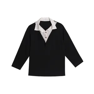 بلوز آستین بلند یقه برگردان زنانه مدل ff22