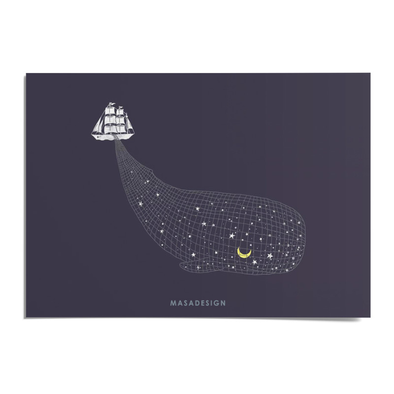 کارت پستال ماسا دیزاین طرح نهنگ مدل POSH060