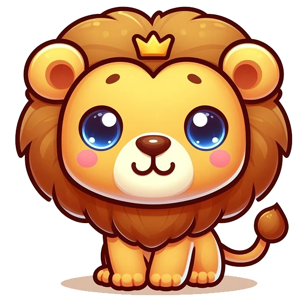 استیکر پارچه و لباس پاد آفرین طرح کارتونی بچگانه شیر کد 4367