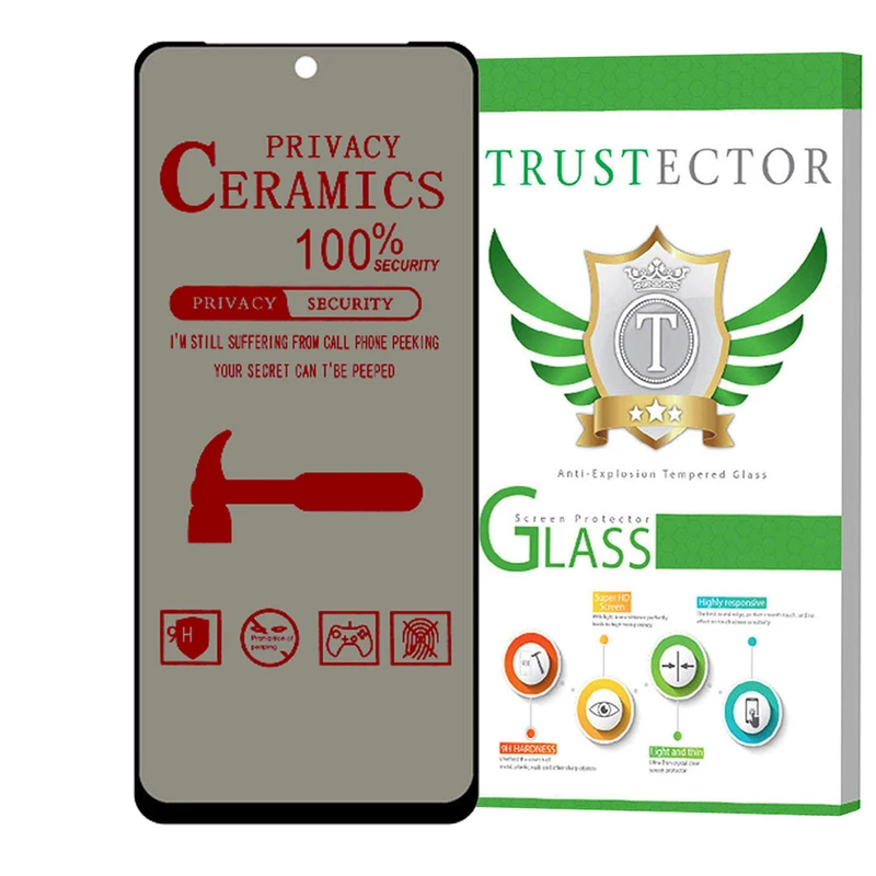 محافظ صفحه نمایش سرامیکی حریم شخصی تراستکتور مدل PRIVATECRT مناسب برای گوشی موبایل شیائومی  Redmi Note 12S