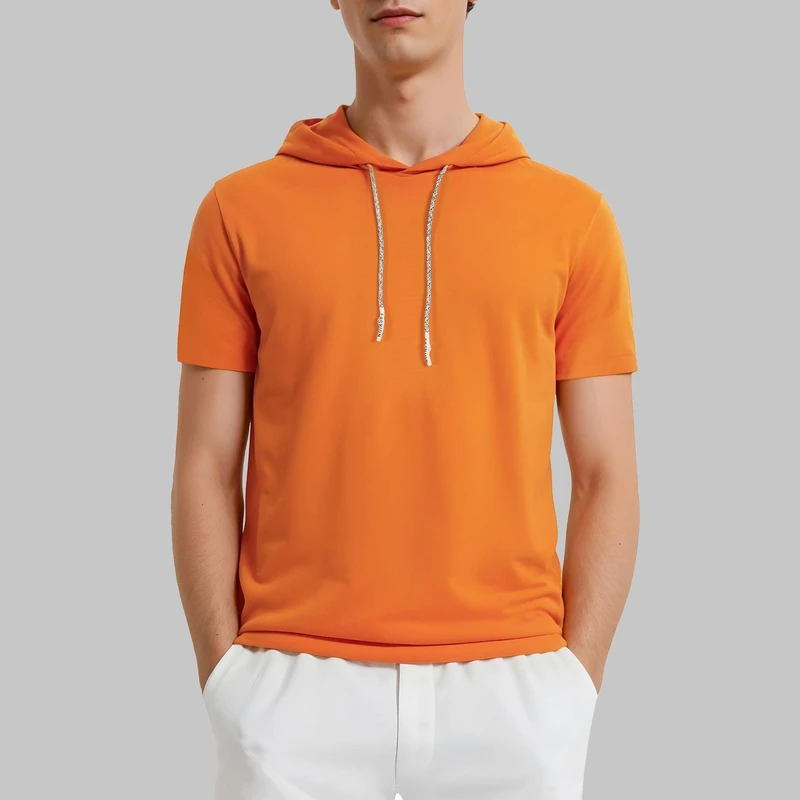 تیشرت کلاه دار آستین کوتاه مردانه باینت کد 323-9