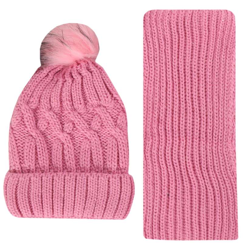 ست کلاه و شال گردن بافتنی زنانه مدل PJ-106927