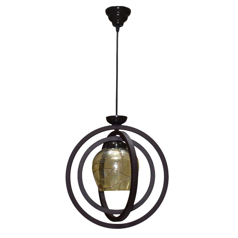 چراغ آویز چوبینه 1 شعله کد C134/1