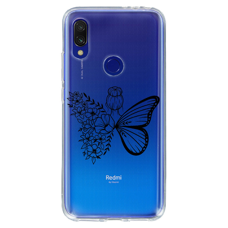 کاور مگافون طرح دختر پروانه ای مدل C53-B مناسب برای گوشی موبایل شیائومی Redmi 7