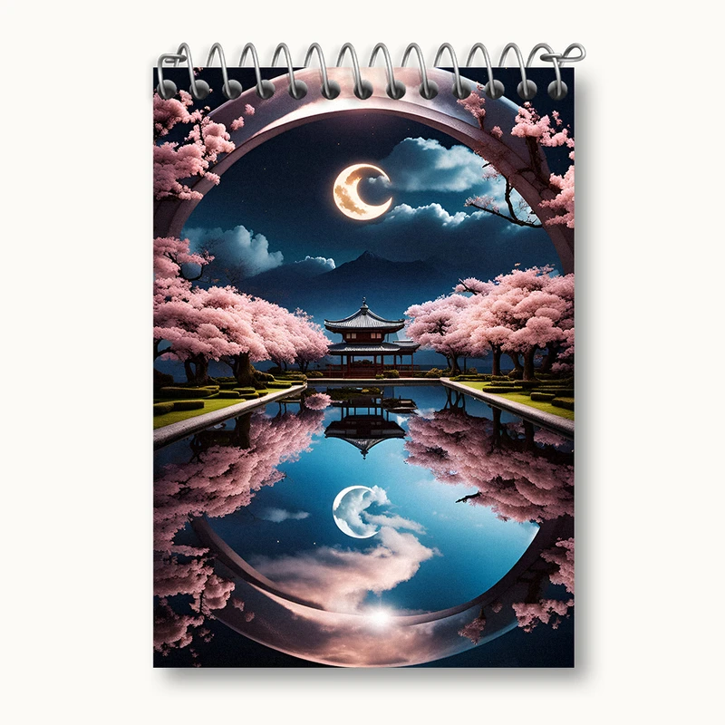 دفتر یادداشت 50 برگ خندالو طرح خانه ی ژاپنی کد N3421