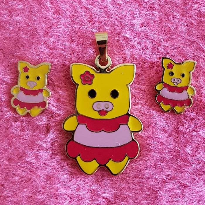 نیم ست دخترانه مدل خرس مهربان کد P647