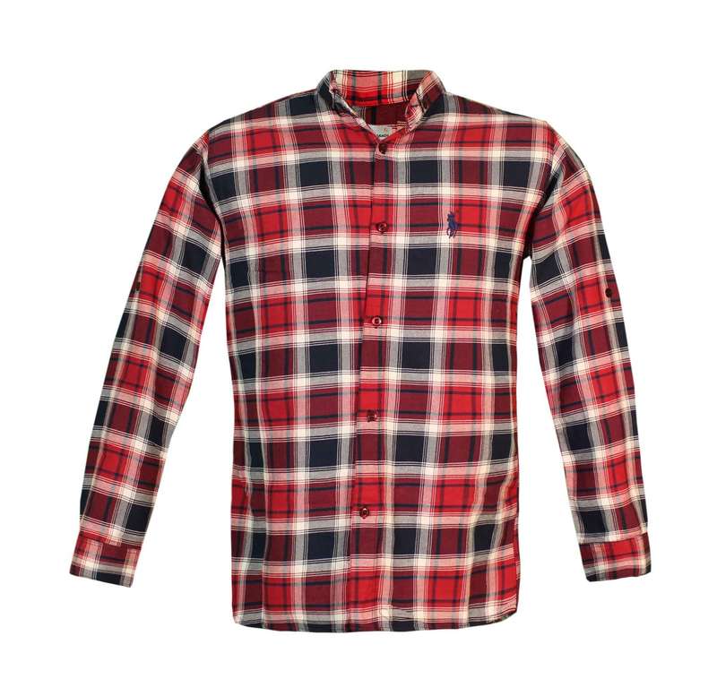 پیراهن آستین بلند مردانه مدل چهارخانه کد 09-14