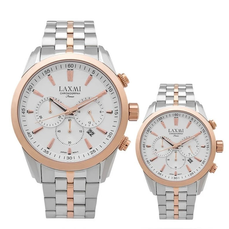 ست ساعت مچی عقربه ای زنانه و مردانه لاکسمی مدل 8539-3