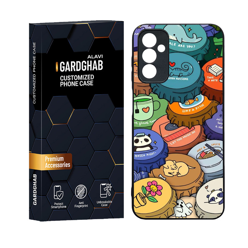 کاور گارد قاب علوی دورژله ای پشت گلس مدل کارتونی و انیمه مناسب برای گوشی موبایل سامسونگ Galaxy F13