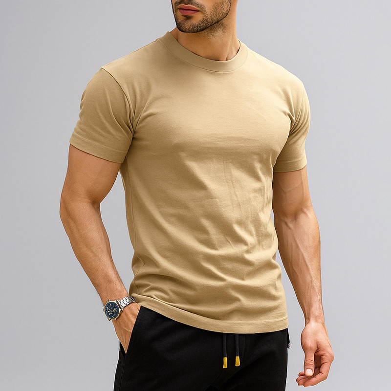 تی شرت اورسایز آستین کوتاه مردانه مدل 1086-007