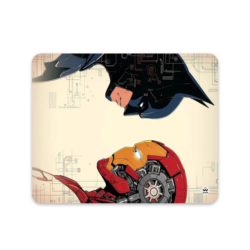 ماوس پد شادیت مدل Iron Man و Batman کد291 سایز 24*19 سانتی متر