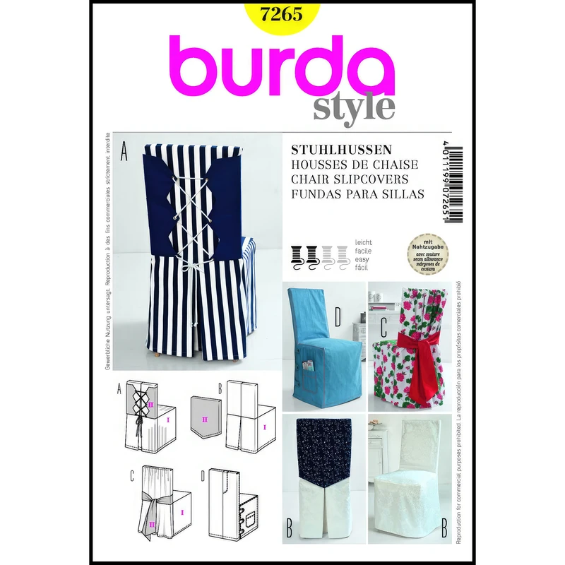 الگو خیاطی روکش صندلی بوردا استایل کد 7265