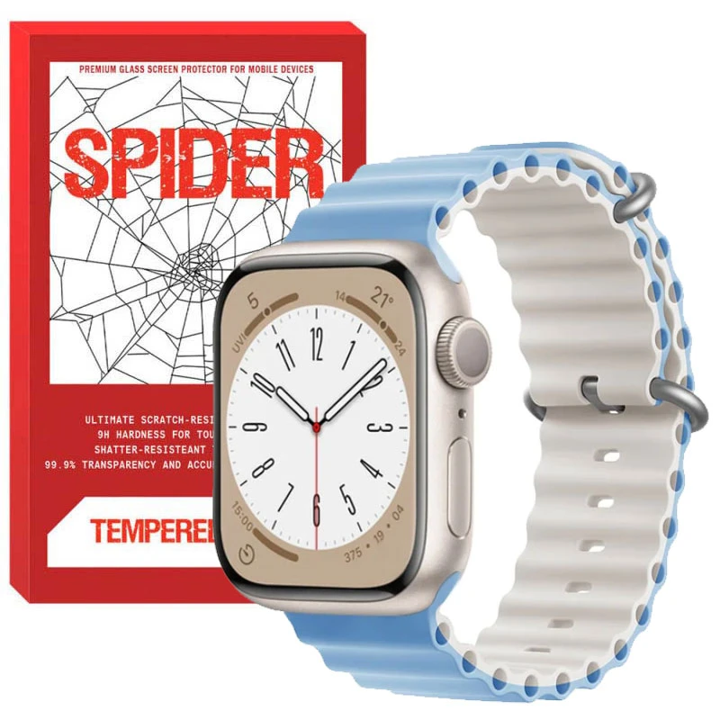 بند اسپایدر مدل Ocean Silicone مناسب برای اپل واچ Ultra 49mm/Ultra 2 49mm