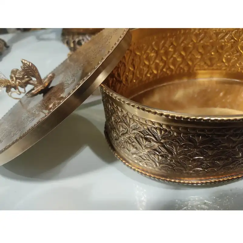 شکلات خوری برنجی مدل در دار کد 98724