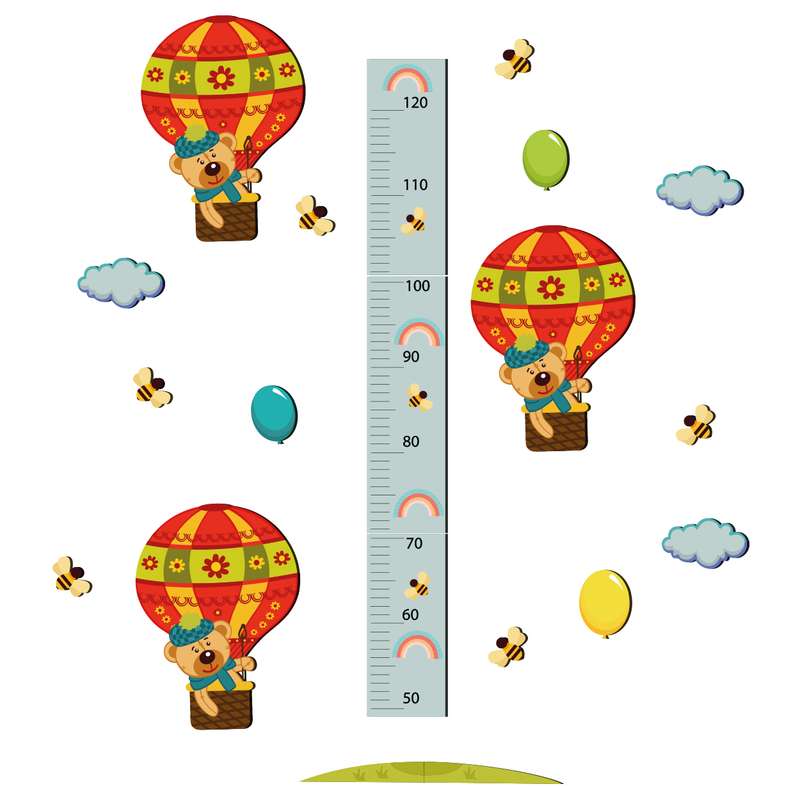 استیکر چوبی کودک باروچین مدل خرسی در بالن کد 1302