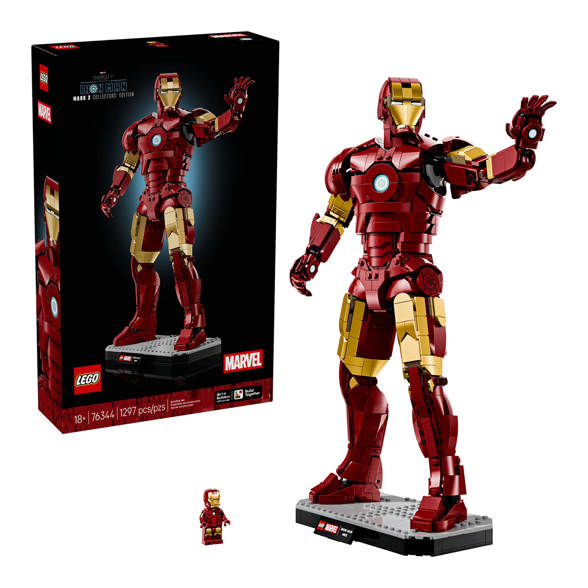 لگو 1297 تکه سری Marvel مدل Iron Man Mark 3 Collectors' Edition کد 76344