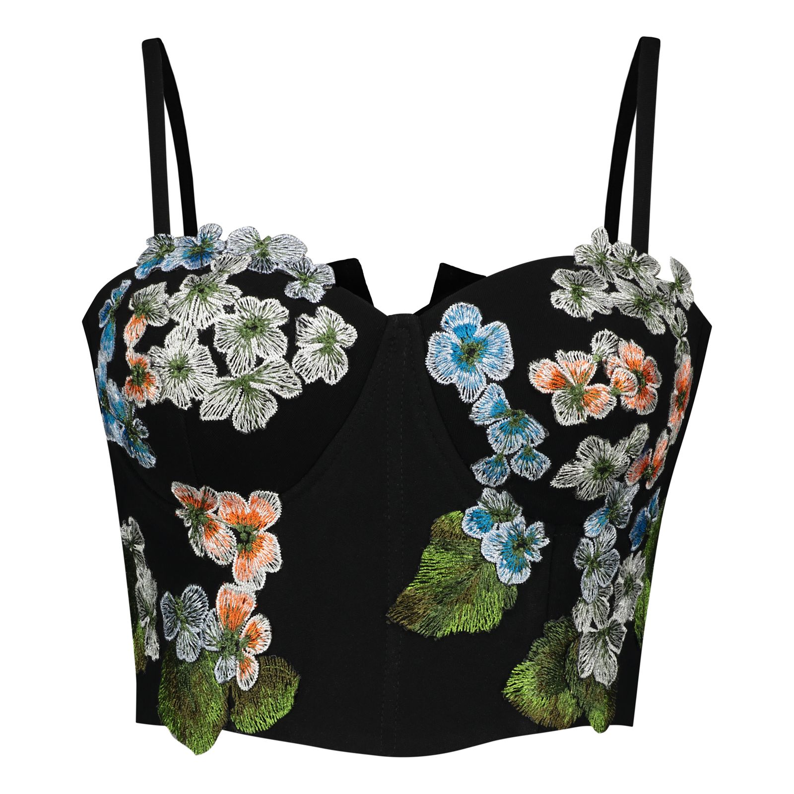 نیم تنه زنانه گره استایل مدل ماه بانو گلدار  -  - 1