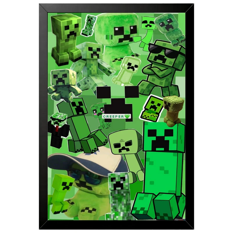 تابلو بکلیت طرح گیمینگ ماینکرفت Minecraft مدل B-po2303 فریم مشکی