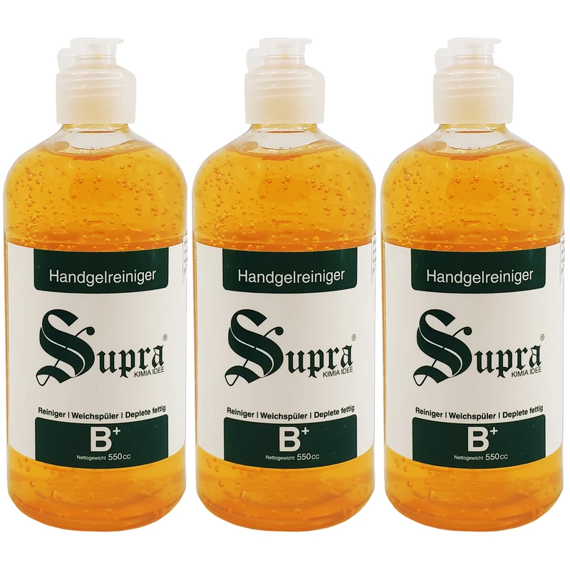 ژل پاک کننده دست ساپرا مدل SP5 حجم 550 میلی لیتر بسته 3 عددی