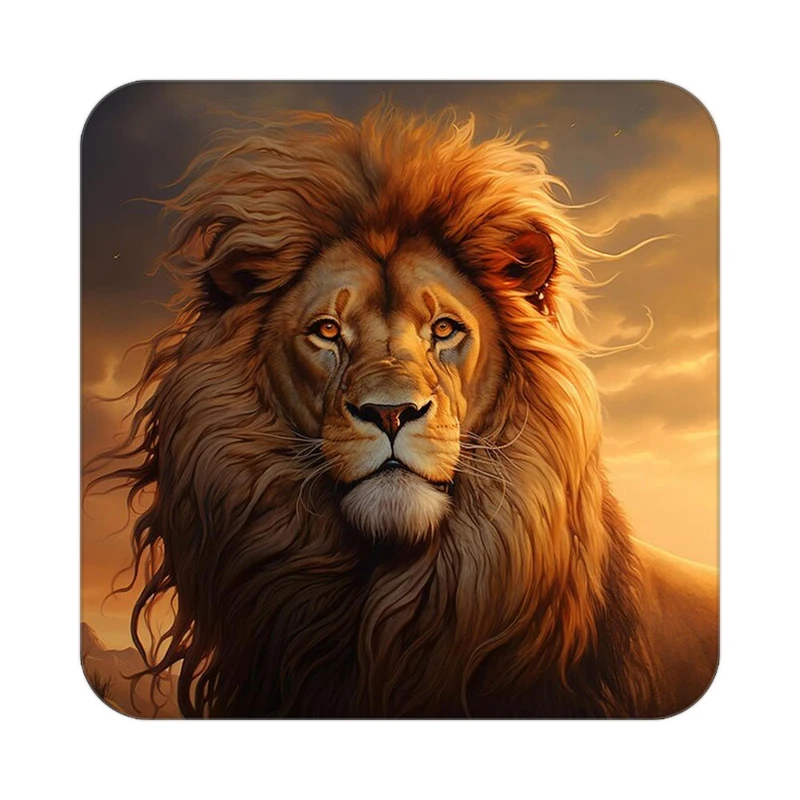 زیر لیوانی کاکتی طرح شیر مدل mp23705