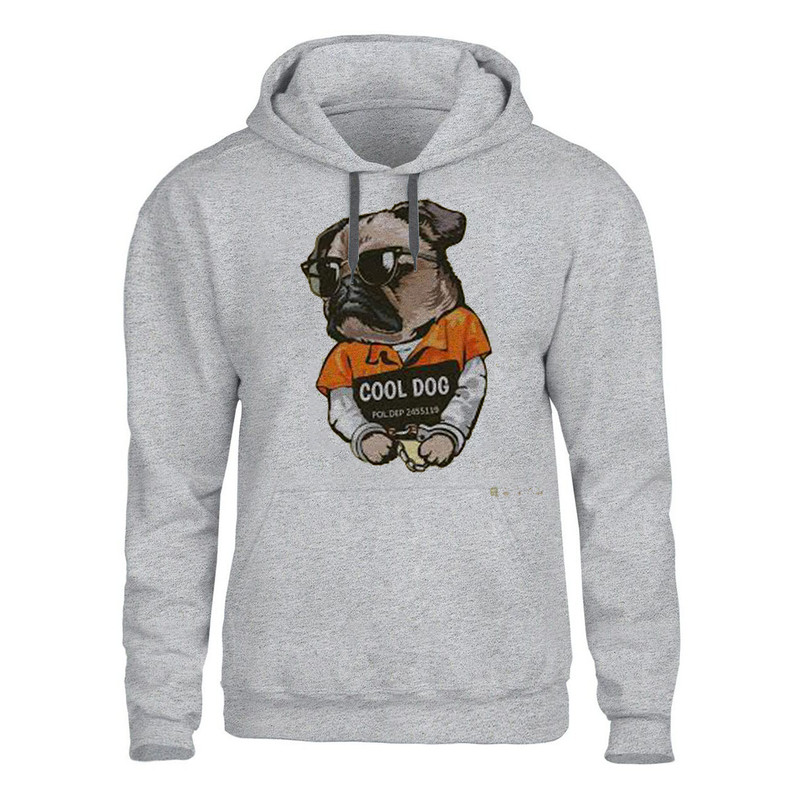 هودی مردانه مدل COOL DOG کد 175رنگ طوسی