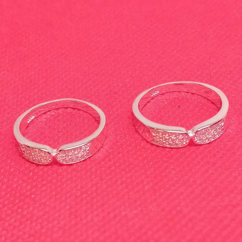 ست انگشتر نقره زنانه و مردانه گالری شمرون مدل رادیوم