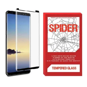محافظ صفحه نمایش دور چسب اسپایدر مدل Short 3D مناسب برای گوشی موبایل سامسونگ Galaxy Note 9