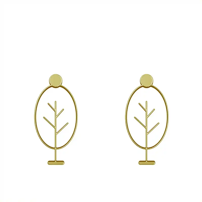 گوشواره طلا 18 عیار زنانه مدوپد مدل درخت کد GA1-15788