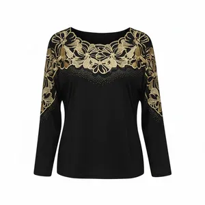 بلوز آستین بلند یقه دلبری زنانه مدل مجلسی 2021