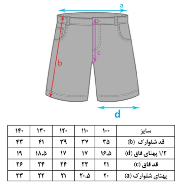 شلوارک بچگانه مدل SK02 شلوارک بچگانه مدل SK02