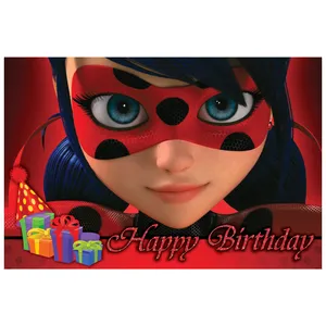 بنر تم تولد طرح دختر کفشدوزکی کد 1084