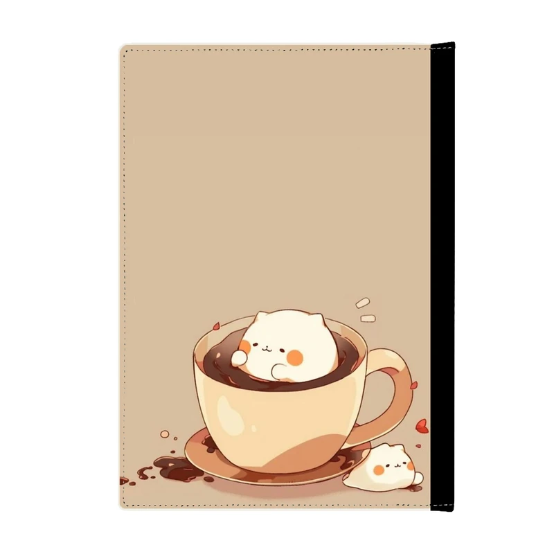 کلاسور پاد آفرین مدل پیشی کیوت توی قهوه کد 299