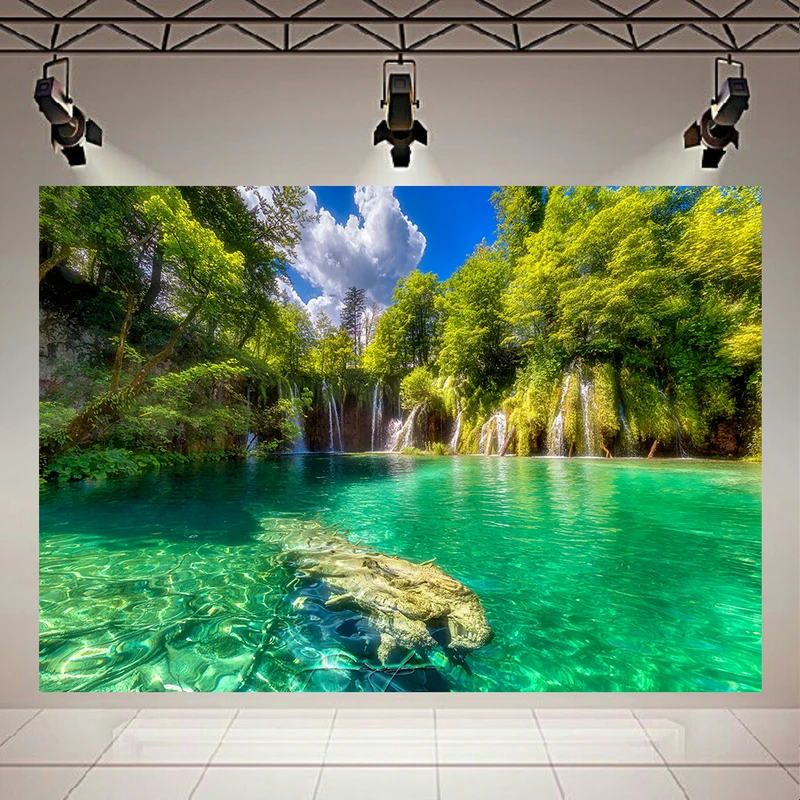 تابلو شاسی طرح طبیعت و آبشار Plitvice مدل کشور Lakes کرواسی کد AR675