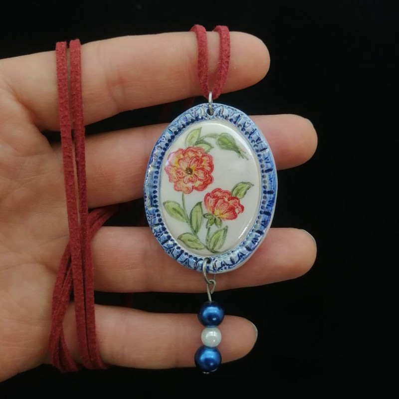 گردنبند دخترانه مدل گل و مرغ لاستردار کد 9088025