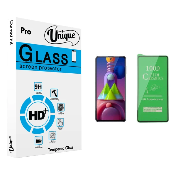 محافظ صفحه نمایش سرامیکی يونيک مدل +Clear مناسب برای گوشی موبایل سامسونگ Galaxy M51