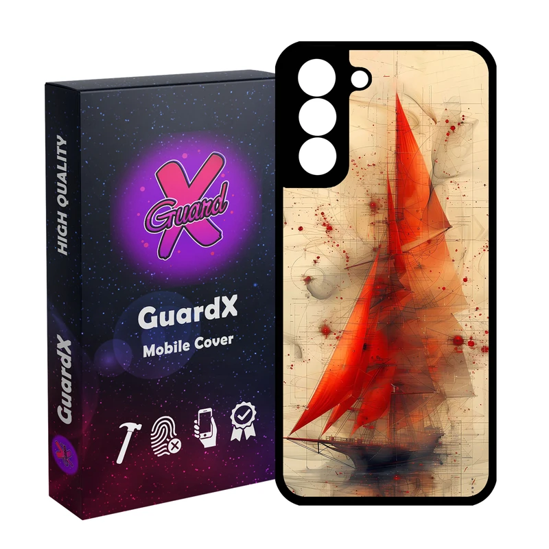 کاور گارد ایکس طرح کشتی مدل Glass10812 مناسب برای گوشی موبایل سامسونگ Galaxy S21 FE