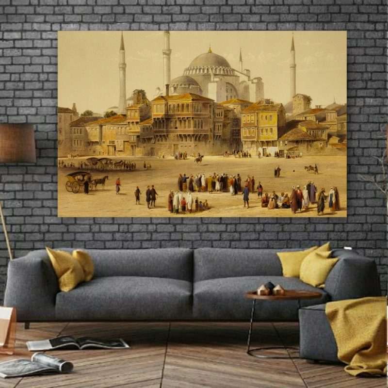پوستر دیواری طرح مسجد اثر ایا صوفیه استانبل مدل SDP2604