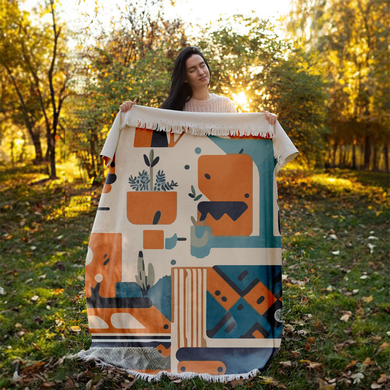 شال مبل کد Q2SH1052 سایز 98x180 سانتی متر