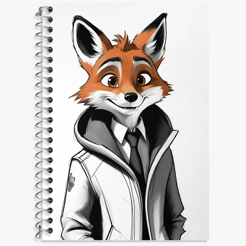 دفتر زبان 50 برگ خندالو مدل سه خط طرح نیک وایلد زوتوپیا کد N3375